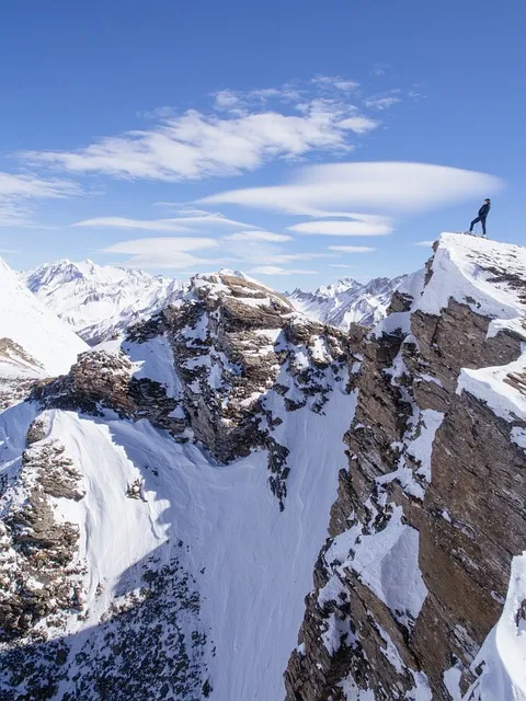 mountain, highland, landscape, nature, snow, winter, peak, summit, ridge,