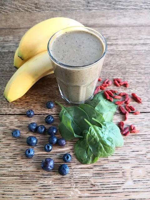 smoothies, berries, healthy, detox, glass, drink, blueberry, goji, banana,