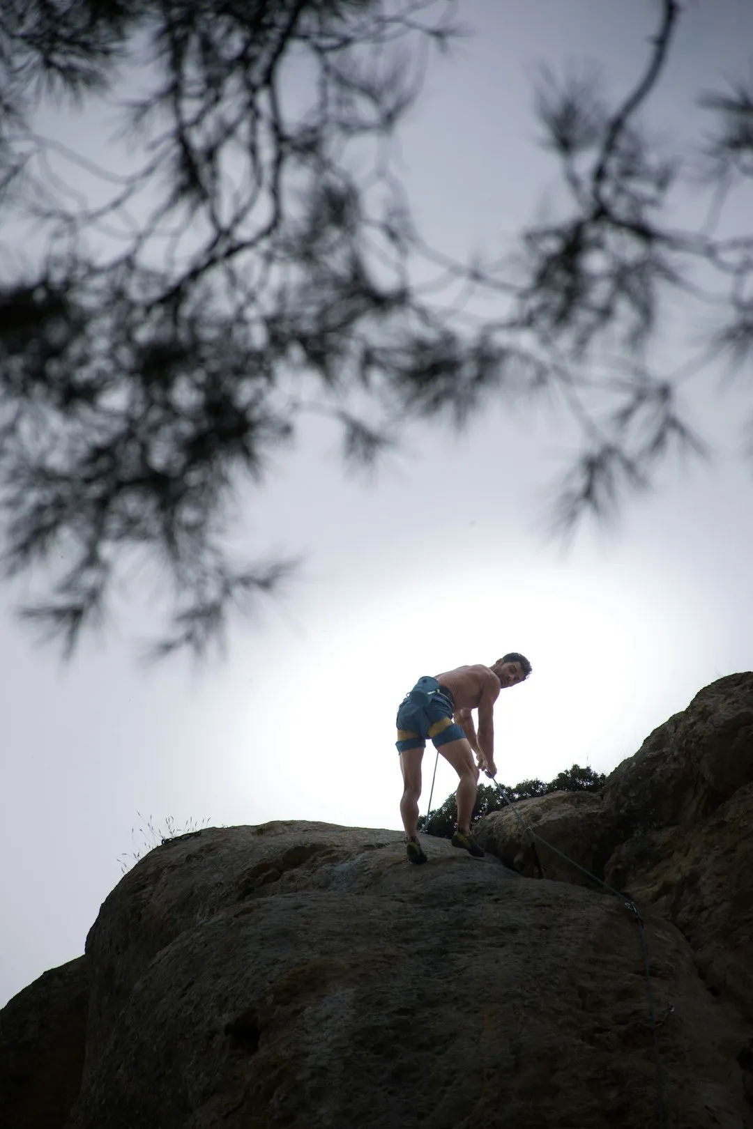 Man in contemplation working toward clarity and inner strength.