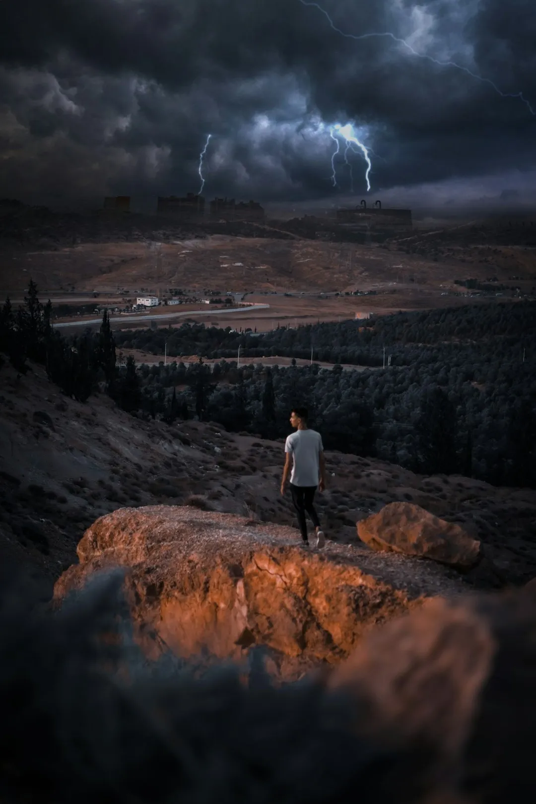 Powerful imagery reflecting masculine strength and resilience.