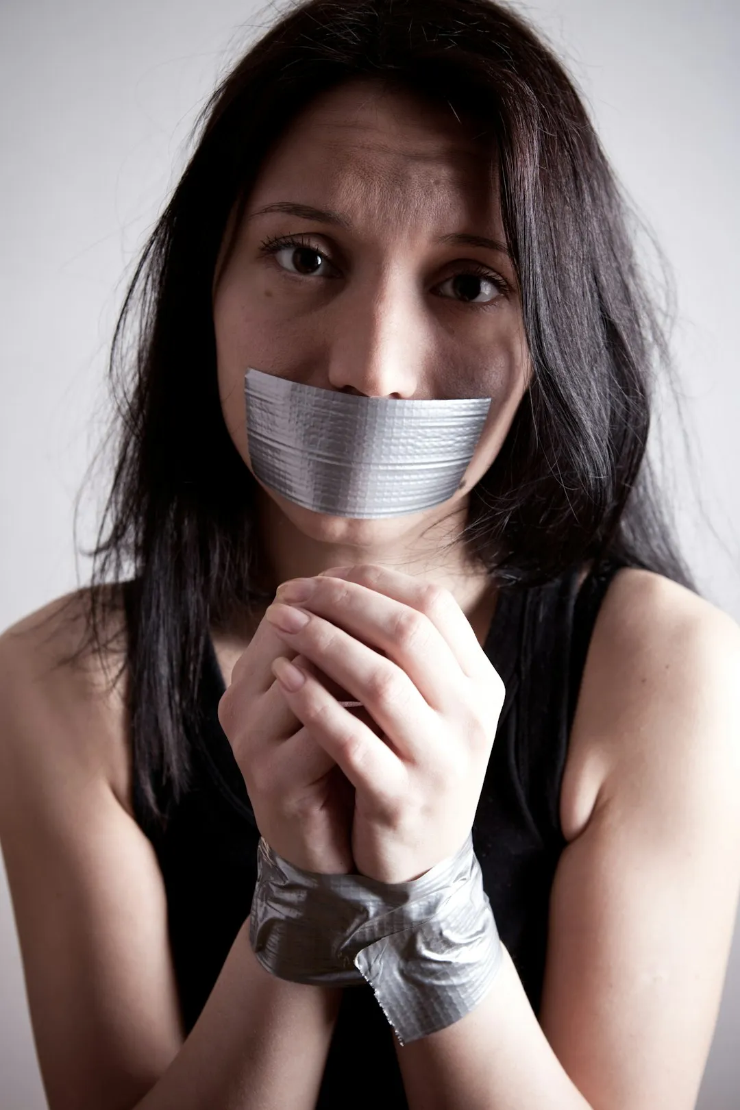 Suppressed speech and silenced voice representing the cancel culture