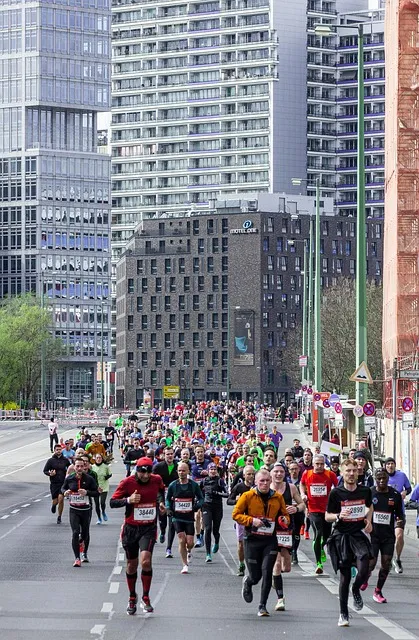 Man in the middle miles of a marathon where the meaning is in the running