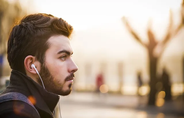people, man, guy, headset, beard, bokeh