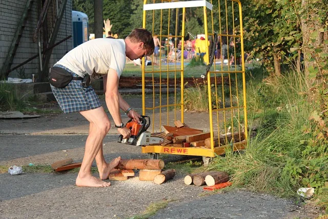 security, chainsaw, saw, saw off, tribe, woodwork, danger, dangerous, risk
