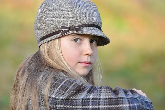 child, girl, cap, face, view, definitely, knowing