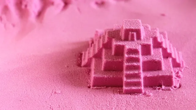 synthetic sand, sand, synthetic, pink, toy, play, build, childhood, sand,