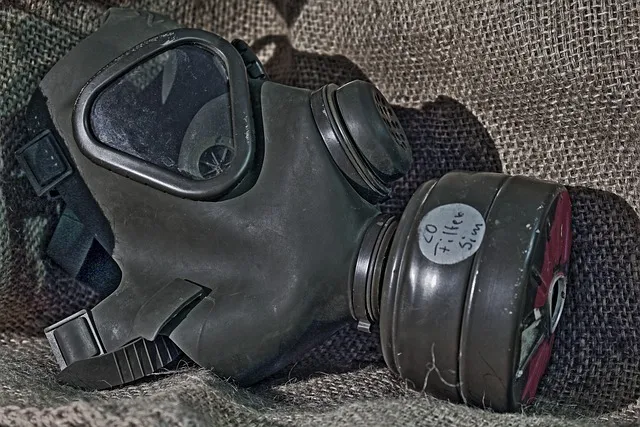 gas mask, breathing, military, defense