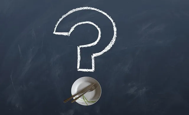 ask, plate, meal, menu, question mark, writing, language, chalk, blackboard,