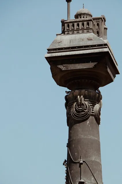 pillar, vintage pillar, syria, pillar syria, statue, metal, metal statue,