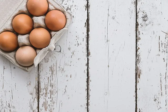 eggs, protein, cart, organic, flatlay, copyspace, wooden, eastercollection,