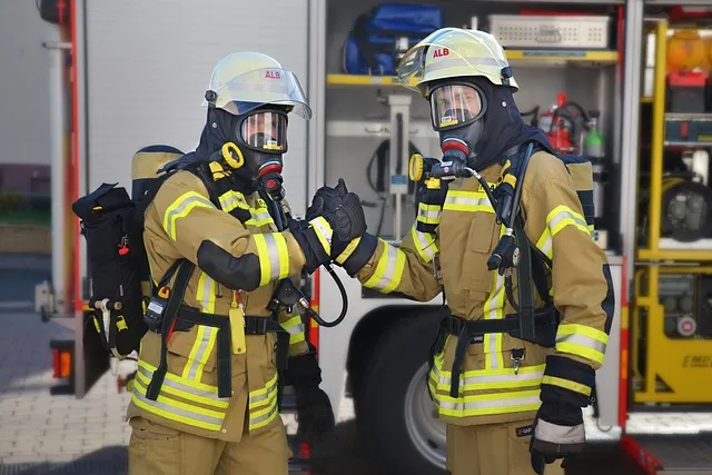 firefighter, respirators, fire fighters, firefighters, compressed air