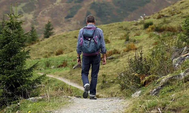 mountaineering, man, trail, path, mountains, male mountaineer, wanderer,