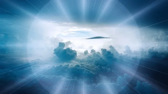 clouds, landscape, beyond, heaven, shine, majestic, religion, faith, light,