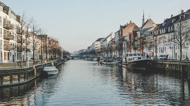 nature, landscape, water, river, lake, architecture, household, trees, building