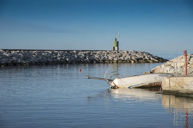 port, boat, fishing boat, shipwreck, catastrophe, storm, sabotage, sunken,