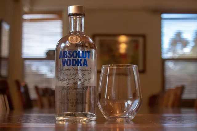 alcohol, vodka, absolute, alcoholic, close up, glass, drink, beverage,