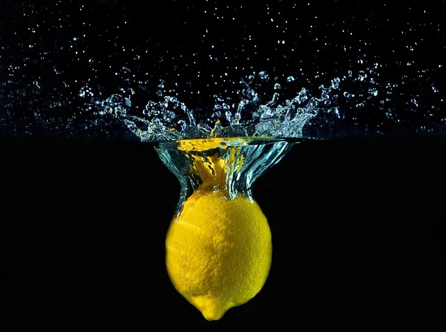 lemon, water, nature, fruit, drops, yellow, detail, fall