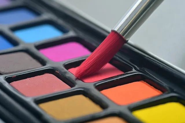 watercolor, colour, art, paint brush, palette, selection, color picker,