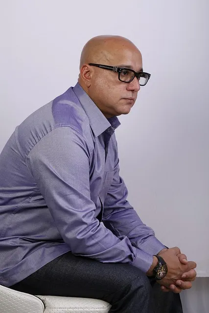 person, serious, shirt, indian, man, male, profile, sitting, bold, managing,