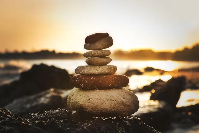 stone tower, rock, nature, balance, sea, stability, stones
