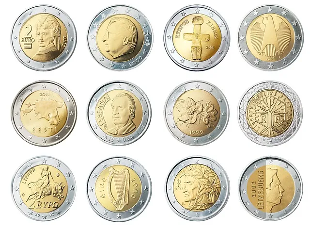 coins, currency, euros, money, wealth, finance, loose change, coins, money,