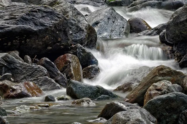 river, rocks, stones, boulders, torrent, running water, wild nature, nature,