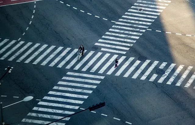 crossing, crosswalk, transition, road, city, people, person, old young,