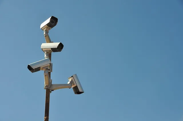 surveillance camera, mast, video surveillance, monitoring, heaven, camera,
