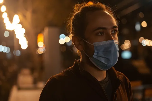 man, mask, covid, covid-19, face mask, surgical mask, pandemic, young man,