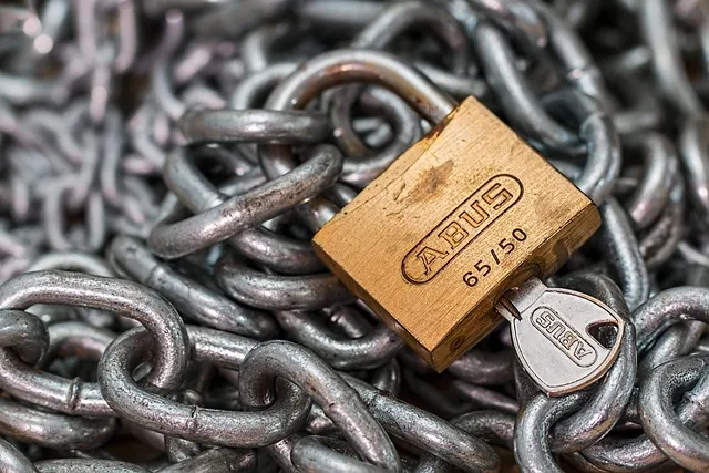 padlock, lock, chain, key, security, protection, safety, access, locked,