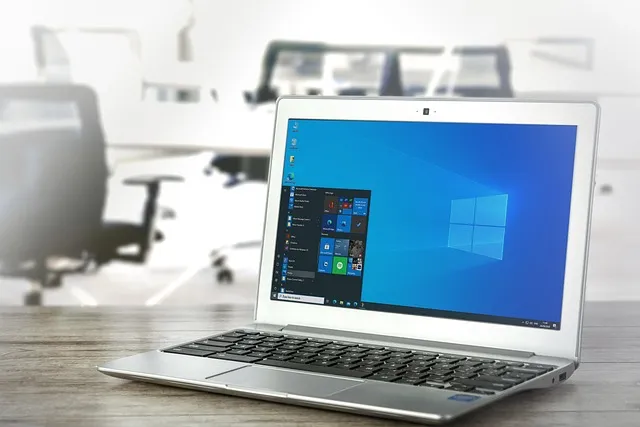 laptop, computer, windows, screen, device, desk, office, operating system,